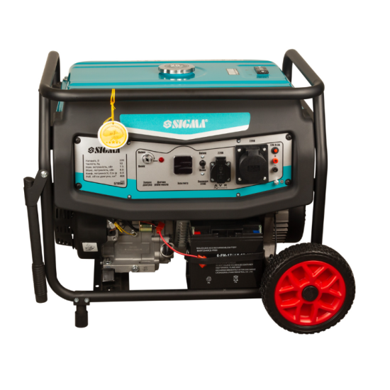 Генератор бензиновий 230В 7.5/8.0кВт 4-х тактний електрозапуск SIGMA (5710561) 