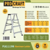 Драбина-стрем'янка алюмінієва Procraft PLA2.2.804