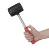 Киянка гумова 900 г. 90 мм, чорна гума, металлич. ручка INTERTOOL HT-0233