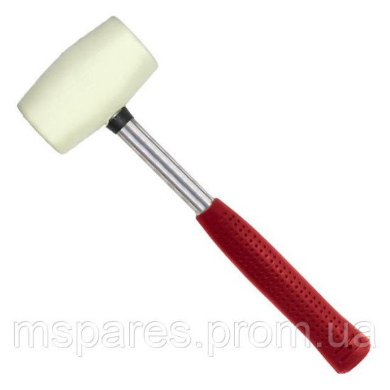 Киянка гумова 680г біла гума, металева ручка INTERTOOL HT-0235