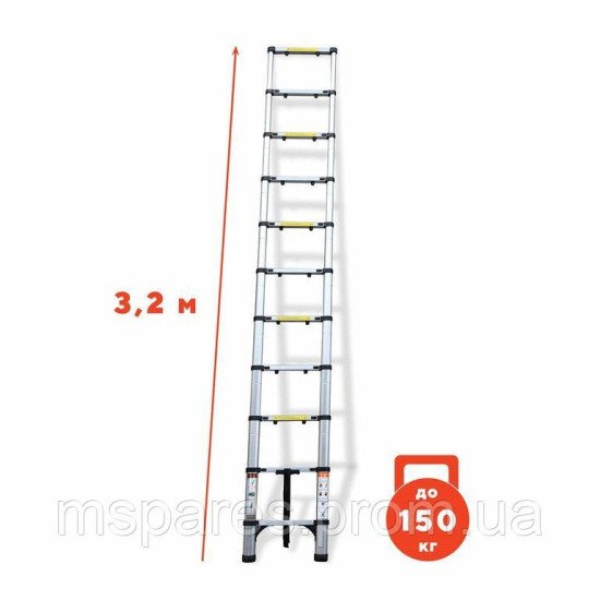 Лестница алюминиевая телескопическая Dnipro-M DT-132 3.2 м