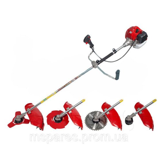 БЕНЗОКОСА ТАЙГА БГ-4300 (2 НОЖА (40Т ПОБЕДИТ., 3Т), 1 КАТУШКА-ЛЕСКА) ШТАНГА 28 СМ